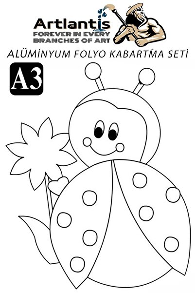 Artlantis Alüminyum Folyo Kabartma Seti A3 30x40 cm 1 Paket Aliminyum Folyo S...