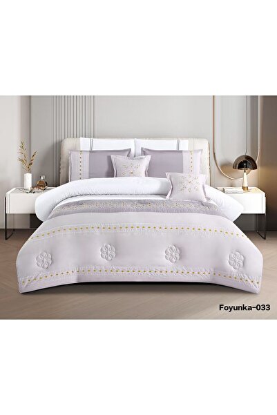 Asia Soft Summer Embroidered Double Bridal Bedspread Set - 8 Pieces - Summer ...