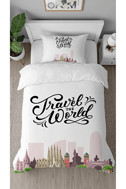 GREENDECOR World Travel Cities Patterned Design Digital Printed Special Desig...