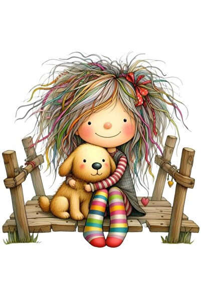 Toyaso Малка момиченца с мотив пудел - подложка за мишка