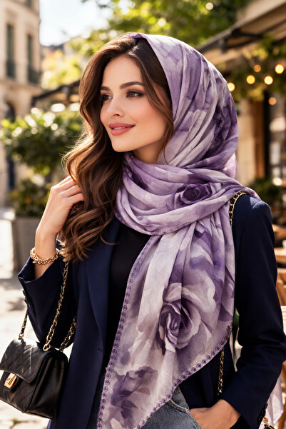 KRAFTELLA Patterned Bamboo Kırınkıl Shawl - Batik Pattern Bamboo Scarf Shawl ...