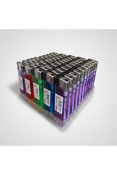 Koko Manyetolu 520 Renkli Büyük Boy Çakmak, 50 Adet