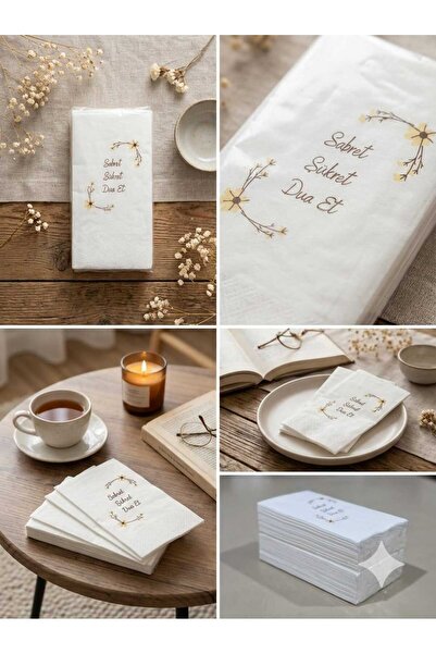 LOVYCO Special Design Paper Napkins with the Words'Sabret' and'Shukran' Writt...