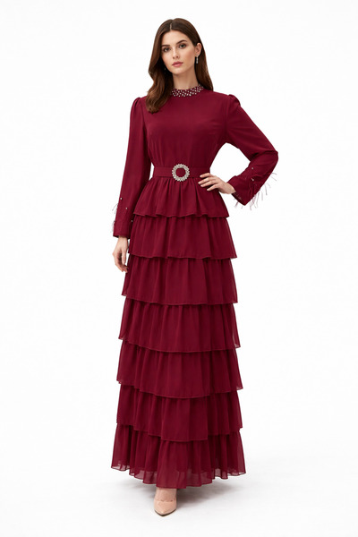 qtati royal chiffon dress