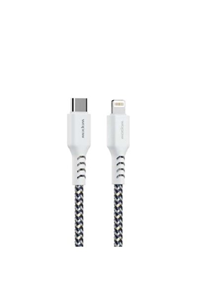 wopow Original 100% iPhone Fabric Cable 1 Meter White