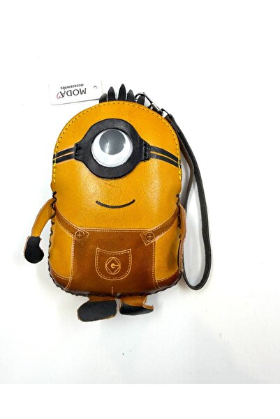 MD Moda Accessories Handmade Leather Keychain with One-Eyed Character Figure ...