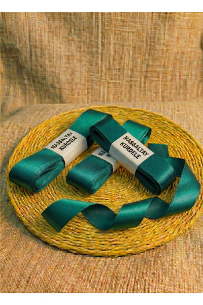 Massaltay Luxury Double Sided Satin Ribbon 4 cm 10 Meters Shiny Decorative Ri...