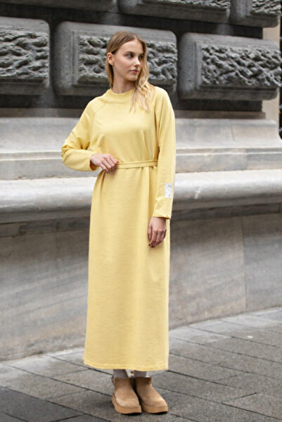 Balenbi Basic Hijab Women's Combed Cotton Dress with Label Detail 1168 – Form...