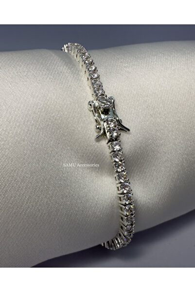 Samu Accessories Klasik Su Yolu Çelik Bileklik - Silver Classic Tennis Bracelet