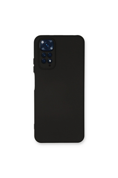 eco port حافظة ريدمي نوت 11 من السيليكون المخملي الداخلي - أسود