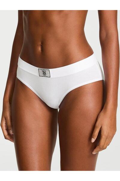 Victoria's Secret Sparkly Logo Cotton Hiphugger Panties