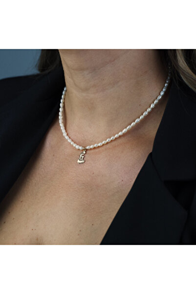 BLACK SWAN Bijoux Colier perle naturale de cultura si pandantiv mama si copilul