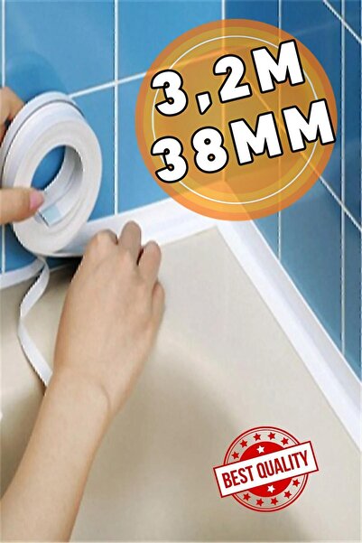 TREND 1 Adet 3,2mx38mm Su Sızdırmaz Bant, Lavabo Küvet Kenar Bandı, Mutfak Ev...