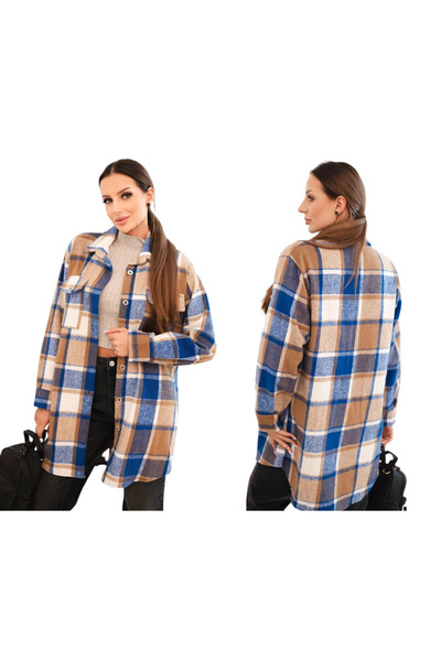 Kesi Women's blue Checked shirt