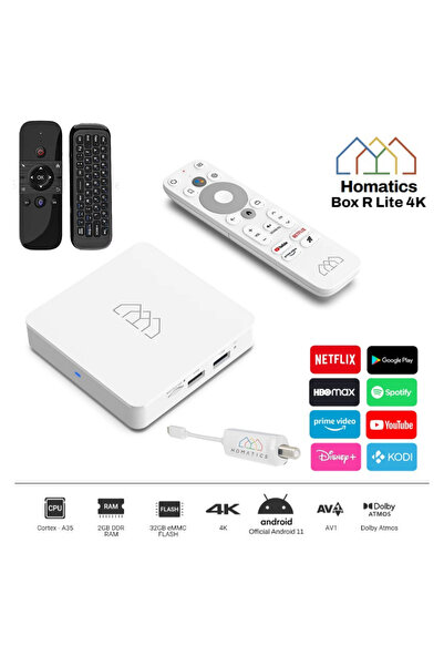 Homatics Box R Lite 4K Tv Box-Tuner-M8 Kumanda İle Birlikte