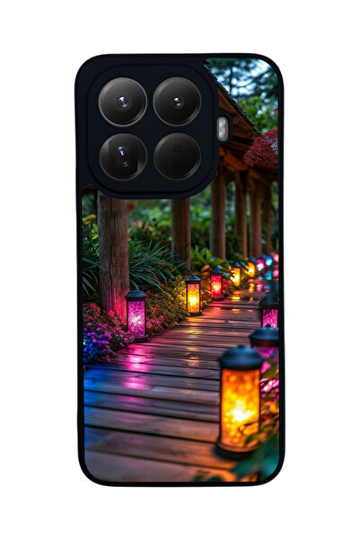 Aksel Kılıf غطاء حماية متوافق مع Mi 15 T Pro 5G، مطبوع، أسود غير لامع، سيليكو...