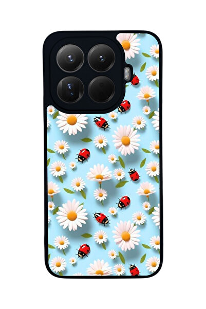 Aksel Kılıf Mi 15 t Pro 5g Compatible Printed, Matte Black, Soft Silicone, Pr...