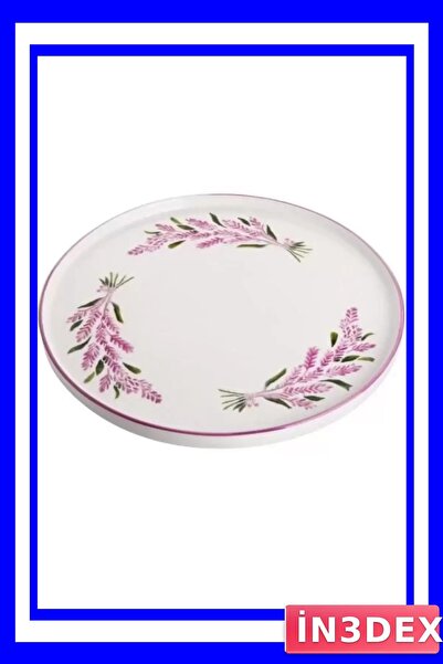İN3DEX Lilac Lavender Patterned Serving Plate Single Piece