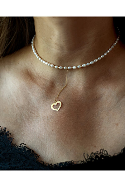 BLACK SWAN Bijoux Necklace with cultured pearls and 14K gold chain extension ...