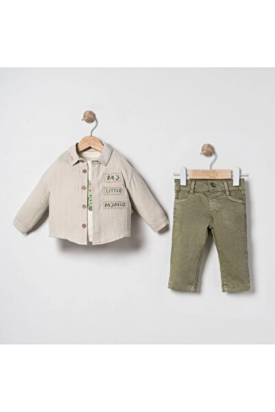 Mymio %100 Pamuklu OEKO-TEX Sertifikalı Erkek Bebek 9-24 Ay 3’lü Alt Üst Takım