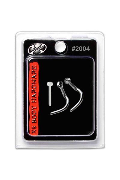 X8 BODY HARDWARE USA 1mm S. Steel Nose Screw Ball/Crystal/Retainer