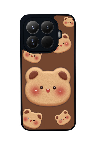 Aksel Kılıf غطاء حماية متوافق مع Mi 15 T Pro 5G، مطبوع، أسود غير لامع، سيليكو...