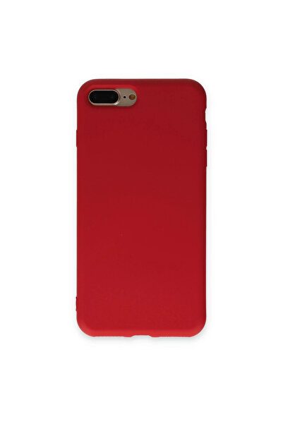 eco port جراب آيفون 7 بلس نانو سيليكون مخملي من الداخل - أحمر