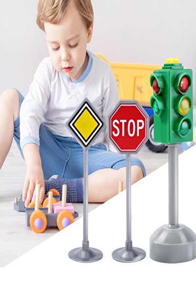 Hyd Eğitici Oyuncak Sesli Pilli Çocuklar için Trafik Işığı Oyuncakları,Trafik...