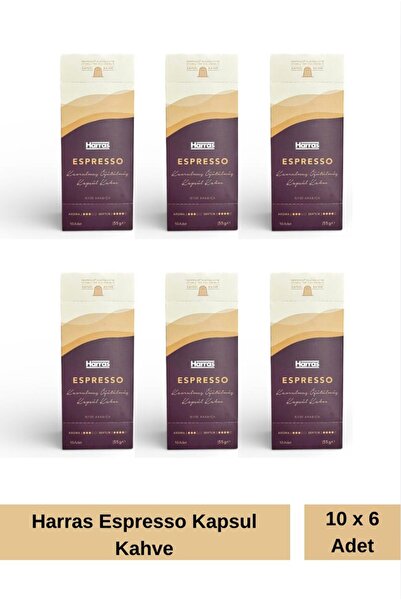 Harras Nespresso Compatible Capsule Coffee Espresso 6 Boxes