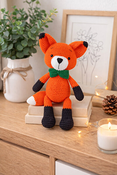LUXIC CORE Handmade Amigurumi Fox Toy – Cute Knitted Plush Fox Doll & Childre...
