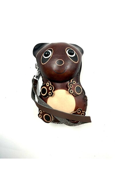 MD Moda Accessories Handmade Leather Keychain with Panda Figure / Mini Zipper...
