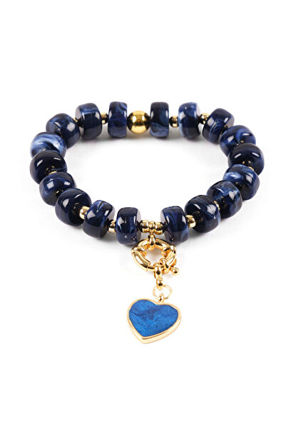 Faik Sönmez Gold Detaylı Lastikli Boncuk Bileklik S26BLK010