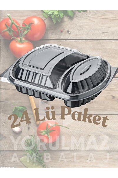 yorulmaz ambalaj ✅2 Bölmeli Kullan-At Yemek Kabı – Mikrodalgaya Uygun, Sızdır...