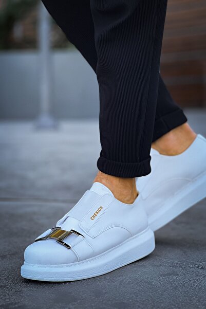 Mhoda Shoes Rlx-297 Verona Men's Casual Elastic Buckle Leather Sports Sneaker...