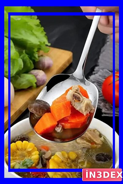 İN3DEX Stainless Steel Spoon for Serving Salads and Desserts 20cm