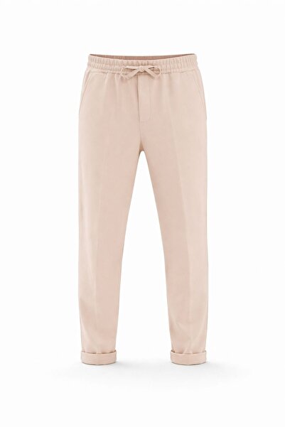 Karatopak Men's Regular Fit Trousers with Elastic Waist and Lycra Cuffs