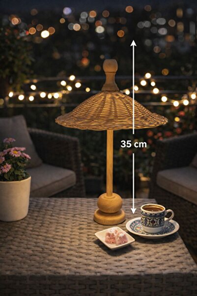 Rosina 35 Cm Bali Şemsiyesi Kaliteli Rattan Doğal Bambu Dekorasyon