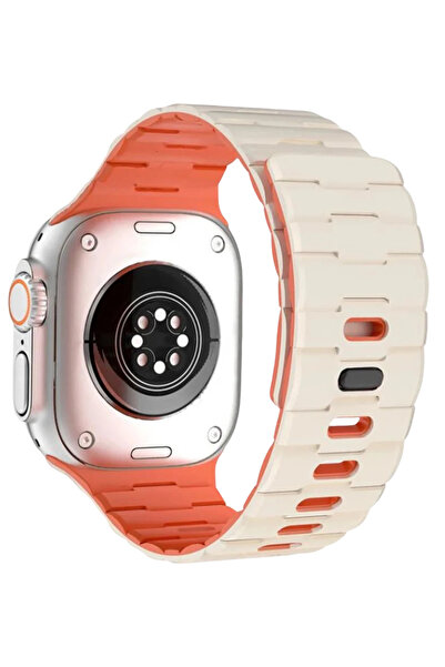 NewFace Storozal Watch Ultra 49mm Wowen Kordon (235219) - White-Orange