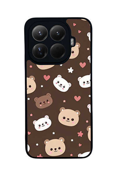 Aksel Kılıf Mi 15 t Pro 5g Compatible Printed, Matte Black, Soft Silicone, Pr...