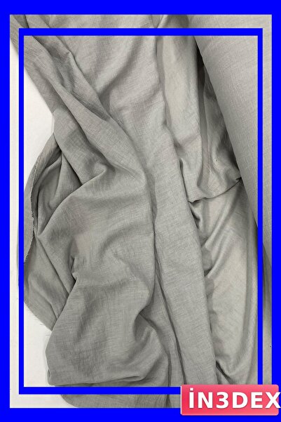 İN3DEX Gray Colored Fine Linen Fabric for Home Decoration and Clothing