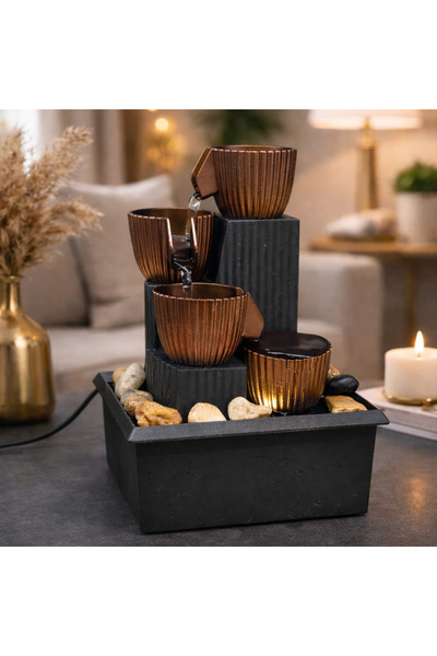 Skygo شلال مائي مزخرف بإضاءة LED