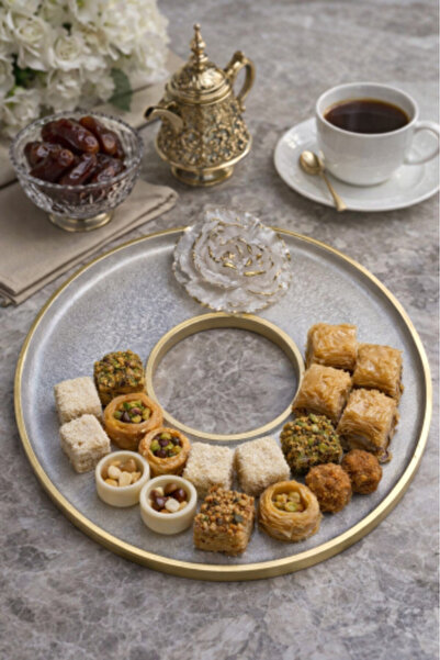 HOMEZ NEED Royal Golden Hospitality Plate