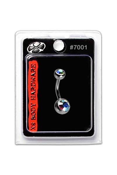 X8 BODY HARDWARE USA , S. Steel 316L Double Jewel Crystal AB