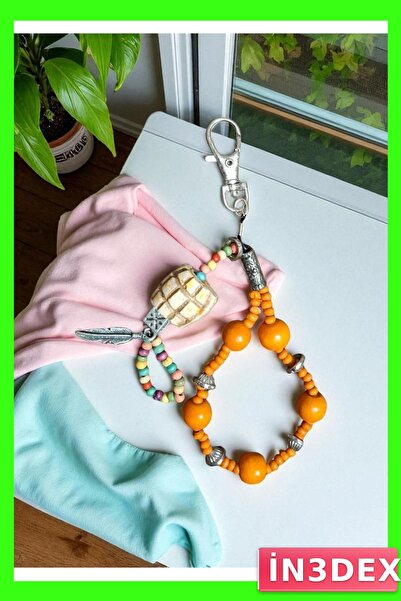 İN3DEX Handmade Orange Metal Charm Accessory