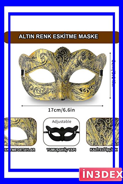 İN3DEX Antique-Looking Ball Mask with Back Tie