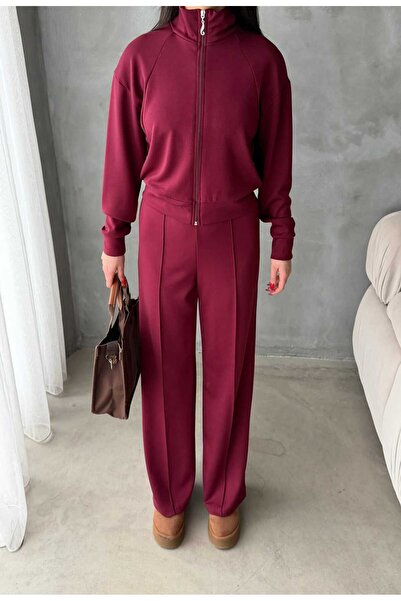 Makarina Women's Modal Fabric Cardigan Track Suit Set