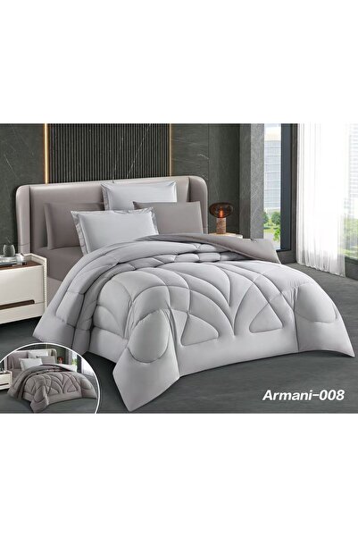 Asia مفرش سرير مزدوج فندقي سادة قطن 100% ملمس بارد وناعم - طقم 6قطع لحاف نفري...