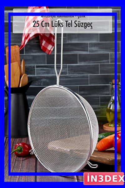 İN3DEX مصفاة فولاذية قابلة للتركيب على وعاء بقطر 25 سم