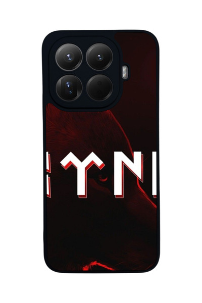 Aksel Kılıf غطاء حماية متوافق مع Mi 15 T Pro 5G، مطبوع، أسود غير لامع، سيليكو...