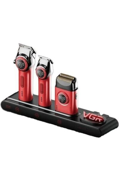 VGR مجموعة العناية بالشعر الاحترافية V-STEPLESS Pro 3 في 1